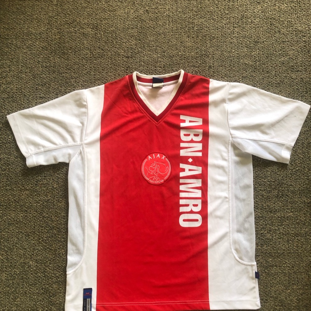 Jax Ajax Amsterdam Red & White Soccer Jersey Vintage